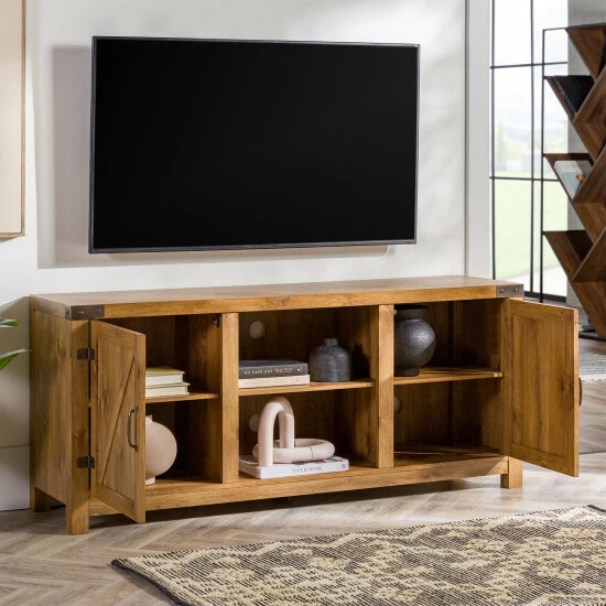 Promo 😍 Middlebrook Designs Middlebrook Firebranch 58-inch Barn Door TV Console Barnwood 🌟 6 Promo 😍 Middlebrook Designs Middlebrook Firebranch 58-inch Barn Door TV Console Barnwood 🌟 - Image 4