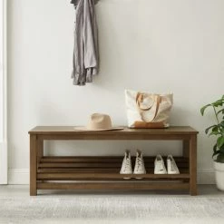 Promo 🎁 Middlebrook Designs Middlebrook 48-inch Slatted Shelf Bench 😀 -Middlebrook Sales unnamed file 2894