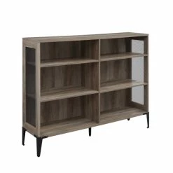 Discount 🌟 Middlebrook Designs 52-inch Mesh Side Panel Bookshelf Rustic Oak 🔔 -Middlebrook Sales unnamed file 2902