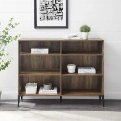 Discount 🌟 Middlebrook Designs 52-inch Mesh Side Panel Bookshelf Rustic Oak 🔔 -Middlebrook Sales unnamed file 2906