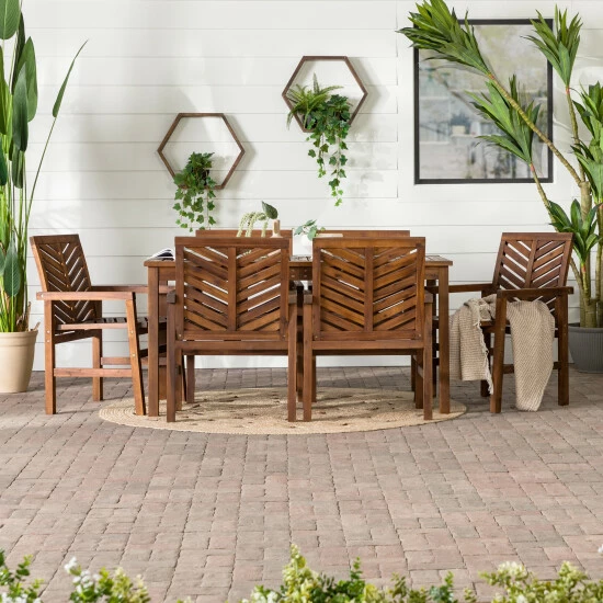 Discount ๐ Middlebrook Designs Middlebrook Elephant Point 7-Piece Acacia Chevron Dining Set Dark Brown โญ 3 Discount ๐ Middlebrook Designs Middlebrook Elephant Point 7-Piece Acacia Chevron Dining Set Dark Brown โญ