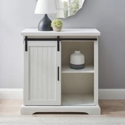 Alternative view of Buy 🤩 Middlebrook Designs Middlebrook Kujawa 32-inch Sliding Barn Door Cabinet Grey Wash 🌟