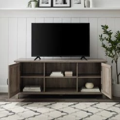 Promo 👍 Middlebrook Designs Middlebrook Wind Gap 58-inch Groove Door TV Console White Oak ⌛ -Middlebrook Sales unnamed file 298