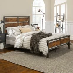 Discount 🎉 Middlebrook Designs Jolly Rustic Industrial Plank Bed Rustic Brown 🔔 -Middlebrook Sales unnamed file 3004
