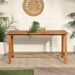 Best Sale 🌟 Middlebrook Designs Middlebrook 60-inch Acacia Wood Chevron Dining Table Brown 🤩