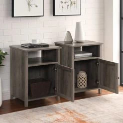 Budget 🌟 Middlebrook Designs Middlebrook Groove Door Nightstand, Set Of 2 Rustic Oak 🎁 -Middlebrook Sales unnamed file 3021