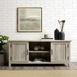 Promo 👍 Middlebrook Designs Middlebrook Wind Gap 58-inch Groove Door TV Console White Oak ⌛ -Middlebrook Sales unnamed file 303
