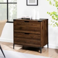 Budget 👏 Middlebrook Designs 2-Drawer Filing Cabinet Dark Walnut ✔️ -Middlebrook Sales unnamed file 3036