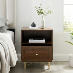 Best Pirce ❤️ Middlebrook Designs Middlebrook 1-Drawer Gold Base Nightstand Dark Walnut 🧨 -Middlebrook Sales unnamed file 3068