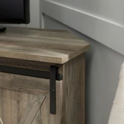Discount ⭐ Middlebrook Designs Middlebrook 52-Inch Sliding Barn Door Corner TV Console White / Rustic Oak Top 🛒 -Middlebrook Sales unnamed file 308