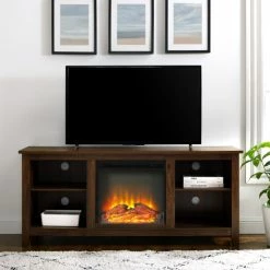 Alternative view of Cheap 🥰 Middlebrook Designs Middlebrook Roosevelt 58-inch Fireplace TV Console Driftwood 🔥