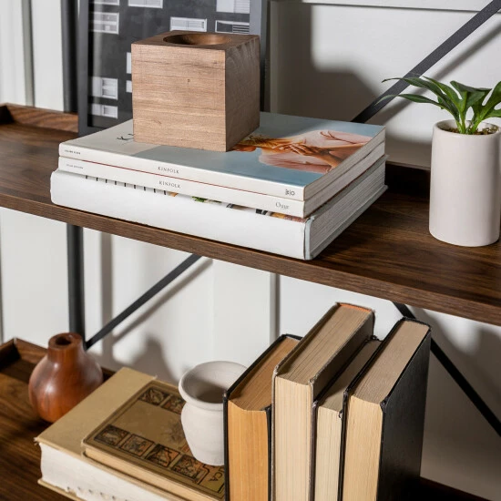 Coupon ✨ Middlebrook Designs Middlebrook Edelman Dark Walnut Urban Industrial Pipe Bookshelf ✨ 6 Coupon ✨ Middlebrook Designs Middlebrook Edelman Dark Walnut Urban Industrial Pipe Bookshelf ✨ - Image 4