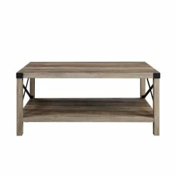 Budget 🔔 Middlebrook Designs Middlebrook Kujawa Metal Coffee Table With X-shaped Metal Accents White Oak 😀 -Middlebrook Sales unnamed file 315