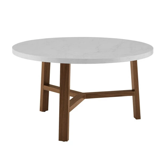 Deals ๐ Middlebrook Designs Middlebrook 30-inch Round Faux Marble Top Coffee Table Pecan ๐ 8 Deals ๐ Middlebrook Designs Middlebrook 30-inch Round Faux Marble Top Coffee Table Pecan ๐ - Image 6