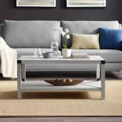 Budget 🔔 Middlebrook Designs Middlebrook Kujawa Metal Coffee Table With X-shaped Metal Accents White Oak 😀 -Middlebrook Sales unnamed file 319