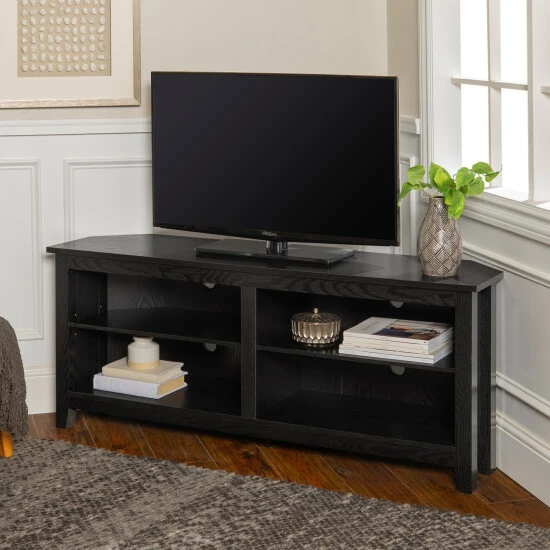 Best Sale 👏 Middlebrook Designs Middlebrook Ogden 58-inch Corner TV Console - Black 🛒 4 Best Sale 👏 Middlebrook Designs Middlebrook Ogden 58-inch Corner TV Console - Black 🛒 - Image 2