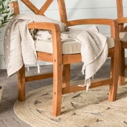 Buy 👏 Middlebrook Designs Middlebrook Surfside Acacia Wood X-Back Outdoor Chairs, Set Of 2 😍 -Middlebrook Sales unnamed file 3302