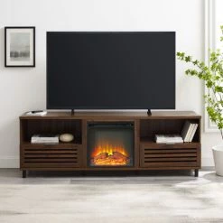 Brand new ✔️ Middlebrook Designs Middlebrook Hilla 70-inch Modern Fireplace TV Console Slate Grey 🔔