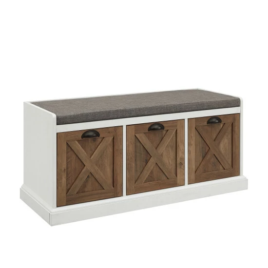 Outlet ๐ฅฐ Middlebrook Designs Rustic 3-Drawer Storage Bench Grey Wash / Oatmeal Cushion ๐ 7 Outlet ๐ฅฐ Middlebrook Designs Rustic 3-Drawer Storage Bench Grey Wash / Oatmeal Cushion ๐ - Image 5