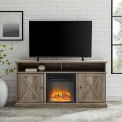 Hot Sale 👏 Middlebrook Designs Middlebrook 60-inch Barn Door Fireplace TV Console Grey Wash 😍 -Middlebrook Sales unnamed file 3378
