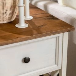 Budget 💯 Middlebrook Designs Middlebrook Solid Wood 19-inch 1-Drawer Side Table White Wash / Rustic Oak 🥰 -Middlebrook Sales unnamed file 340