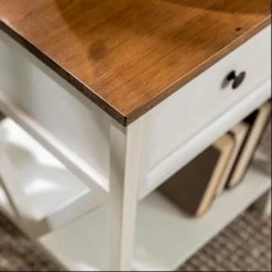 Budget 💯 Middlebrook Designs Middlebrook Solid Wood 19-inch 1-Drawer Side Table White Wash / Rustic Oak 🥰 -Middlebrook Sales unnamed file 341
