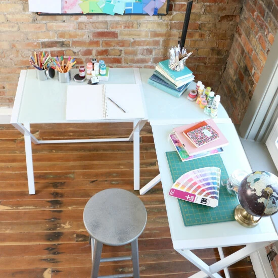 Best Sale ๐ Middlebrook Designs Middlebrook Hardy X-frame Metal And Glass Corner Computer Desk - White ๐ 4 Best Sale ๐ Middlebrook Designs Middlebrook Hardy X-frame Metal And Glass Corner Computer Desk - White ๐ - Image 2