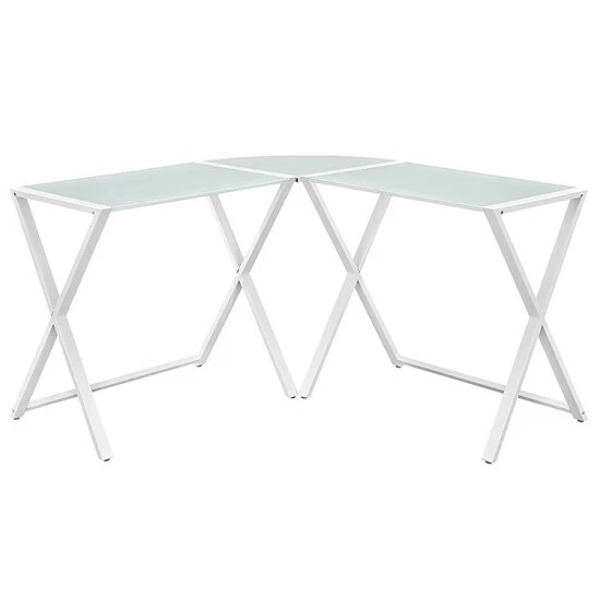 Best Sale ๐ Middlebrook Designs Middlebrook Hardy X-frame Metal And Glass Corner Computer Desk - White ๐ 7 Best Sale ๐ Middlebrook Designs Middlebrook Hardy X-frame Metal And Glass Corner Computer Desk - White ๐ - Image 5