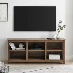 Alternative view of Promo 🎉 Middlebrook Designs Middlebrook Coastal Open Storage TV Stand Driftwood 🛒