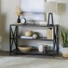 Outlet 😍 Middlebrook Designs Hattie 40-inch X-frame Bookshelf Driftwood / Black Metal 🤩 -Middlebrook Sales unnamed file 3509