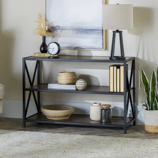 Outlet ๐ Middlebrook Designs Hattie 40-inch X-frame Bookshelf Driftwood / Black Metal ๐คฉ 3 Outlet ๐ Middlebrook Designs Hattie 40-inch X-frame Bookshelf Driftwood / Black Metal ๐คฉ