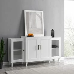 Budget 😀 Middlebrook Designs Middlebrook 4-door Breakfront Sideboard White 👍 -Middlebrook Sales unnamed file 354