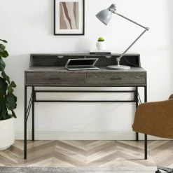 Alternative view of Top 10 ✨ Middlebrook Designs Middlebrook 44-inch 2-Drawer Desk And Hutch Cerused Ash 🔔