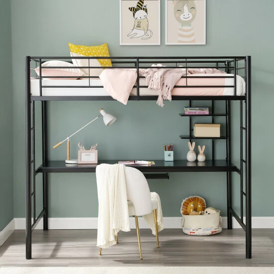Cheapest ๐ Middlebrook Designs Middlebrook Abner Black Metal Twin Loft Bed With Desk ๐ 3 Cheapest ๐ Middlebrook Designs Middlebrook Abner Black Metal Twin Loft Bed With Desk ๐