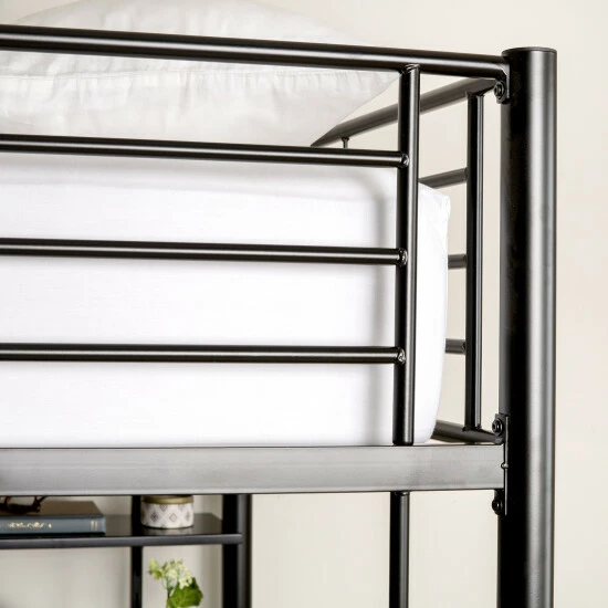 Cheapest ๐ Middlebrook Designs Middlebrook Abner Black Metal Twin Loft Bed With Desk ๐ 5 Cheapest ๐ Middlebrook Designs Middlebrook Abner Black Metal Twin Loft Bed With Desk ๐ - Image 3