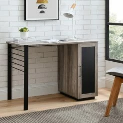 Best deal 🧨 Middlebrook Designs Middlebrook 42-inch Chalkboard Door Storage Desk Grey Wash ✨