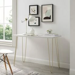 Best deal ๐ Middlebrook Designs Middlebrook Skara White 42-inch Hairpin Writing Desk ๐คฉ