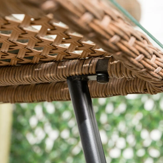 Brand new 🛒 Middlebrook Designs Middlebrook Outdoor Rattan And Metal Side Table With Glass Top 🎉 10 Brand new 🛒 Middlebrook Designs Middlebrook Outdoor Rattan And Metal Side Table With Glass Top 🎉 - Image 8