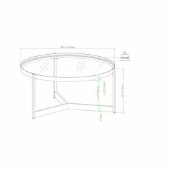 Best deal ⭐ Middlebrook Designs Contemporary Smoked Glass-Top Round Coffee Table ❤️ -Middlebrook Sales unnamed file 3683