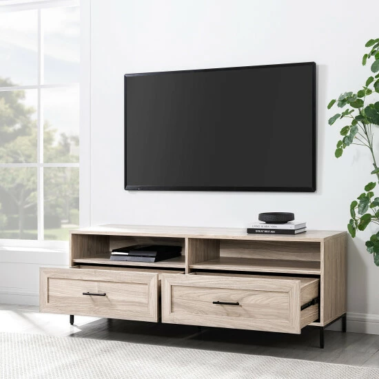 Cheapest ❤️ Middlebrook Designs Middlebrook 56-inch Modern 2-Drawer TV Console Dark Walnut ❤️ 4 Cheapest ❤️ Middlebrook Designs Middlebrook 56-inch Modern 2-Drawer TV Console Dark Walnut ❤️ - Image 2