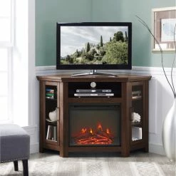 Hot Sale 🥰 Middlebrook Designs 48-inch Corner Fireplace TV Console Traditional Brown 🥰 -Middlebrook Sales unnamed file 3757