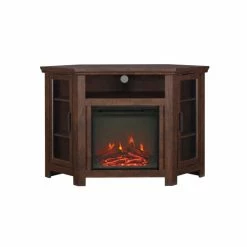Hot Sale 🥰 Middlebrook Designs 48-inch Corner Fireplace TV Console Traditional Brown 🥰 -Middlebrook Sales unnamed file 3758