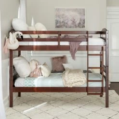 Best deal ๐ Middlebrook Designs Middlebrook Soid Wood Christian Twin Convertible Bunk Bed - Espresso ๐