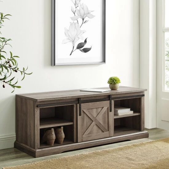 Best Sale ⭐ Middlebrook Designs Middlebrook 48-inch Sliding Barn Door Bench White / Rustic Oak ❤️ 6 Best Sale ⭐ Middlebrook Designs Middlebrook 48-inch Sliding Barn Door Bench White / Rustic Oak ❤️ - Image 4