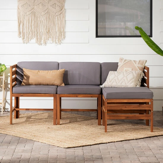 Best reviews of ๐ฅ Middlebrook Designs Middlebrook 4-Piece Acacia Frame Patio Modular Sectional Dark Brown / Navy Blue ๐ 4 Best reviews of ๐ฅ Middlebrook Designs Middlebrook 4-Piece Acacia Frame Patio Modular Sectional Dark Brown / Navy Blue ๐ - Image 2