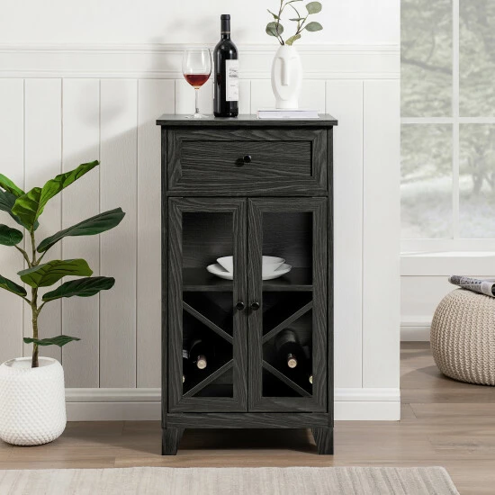 Brand new 🔥 Middlebrook Designs Middlebrook Glass-Door Bar Cabinet With Bottle Storage English Oak ⌛ 3 Brand new 🔥 Middlebrook Designs Middlebrook Glass-Door Bar Cabinet With Bottle Storage English Oak ⌛