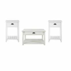 Alternative view of Outlet ⌛ Middlebrook Designs 3-Piece Farmhouse Table Set Grey Wash 😍