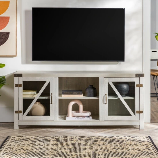 Wholesale 💯 Middlebrook Designs Middlebrook Kujawa 58-inch 2-Door TV Console Grey Wash 😉 4 Wholesale 💯 Middlebrook Designs Middlebrook Kujawa 58-inch 2-Door TV Console Grey Wash 😉 - Image 2