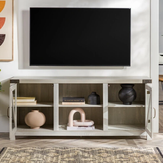 Wholesale 💯 Middlebrook Designs Middlebrook Kujawa 58-inch 2-Door TV Console Grey Wash 😉 6 Wholesale 💯 Middlebrook Designs Middlebrook Kujawa 58-inch 2-Door TV Console Grey Wash 😉 - Image 4