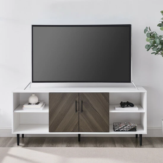 Hot Sale ๐ Middlebrook Designs Middlebrook Modern Bookmatch 58-inch TV Console White / Ash Bookmatch โญ 3 Hot Sale ๐ Middlebrook Designs Middlebrook Modern Bookmatch 58-inch TV Console White / Ash Bookmatch โญ